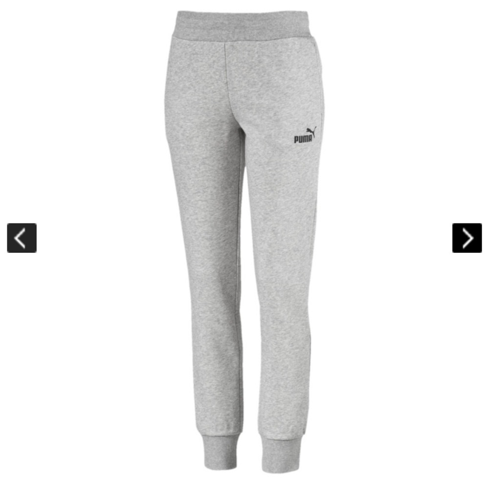 Puma women’s essentials fleece pants light gray